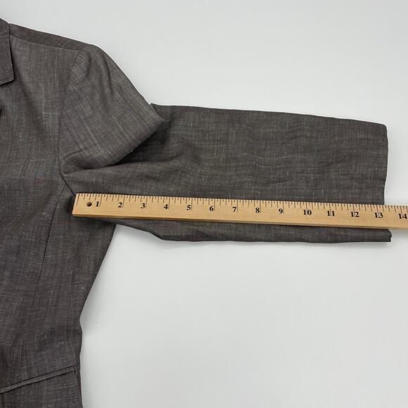 LAFAYETTE 148 New York Blazer Wool Silk 3/4 Sleeve Career Jacket Womens Size 14 - Picture 8 of 8